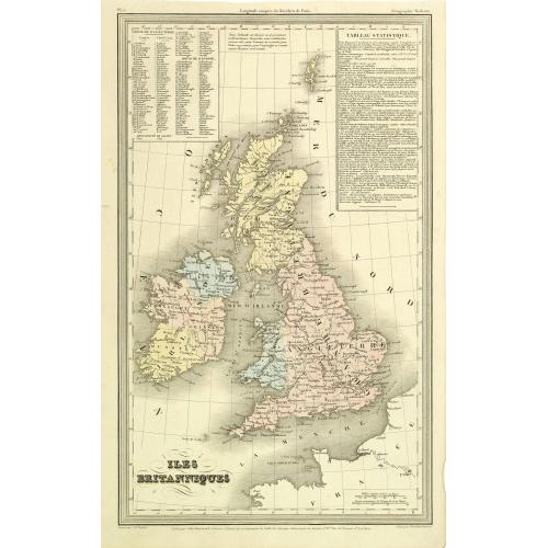 Old map image download for Iles Britanniques.