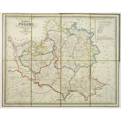 Old map image download for Mapa Polski za panowania Stanislawa Augusta w roku 1772.