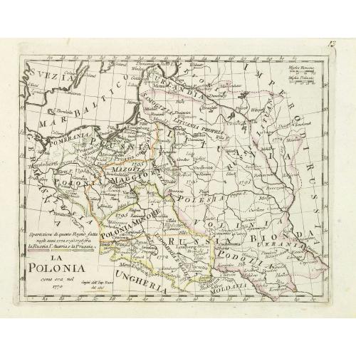 Old map image download for La Polonia comme era nel 1770.