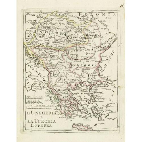 Old map image download for L'ungheria e la turchia Europea. . .