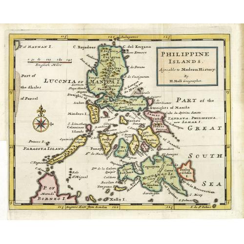 Old map image download for Philippine islands Agreable to Modern History. . .