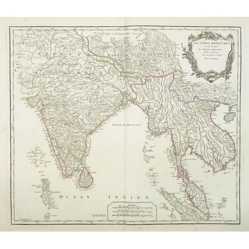 Old map image download for Les Indes Orientales, ou sont distingues les Empires et Royaumes. . .