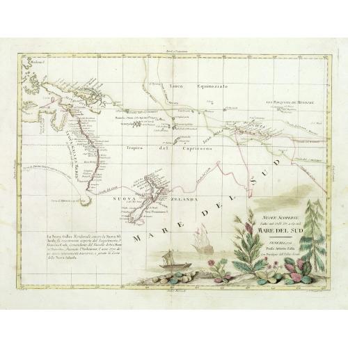 Old map image download for Nuove scoperte Fatte nel 1765. 67 e 69 nel Mare del Sud. . .