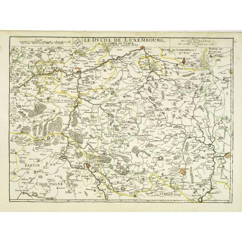 Old map image download for Le duche de Luxembourg et le comte de Namur . . .