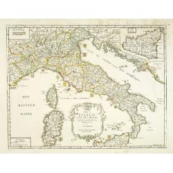 Carte de L'Italie et des Isles adjacentes. . .