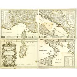 L'Italie par P. Du-Val. . . [4 sheet wall map]