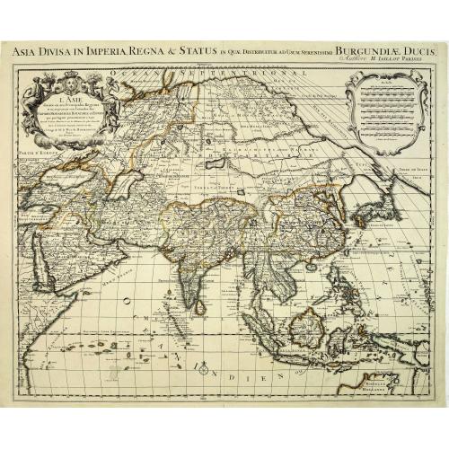 Old map image download for L'Asie divisée en ses principales regions et ou se peuvent voir. . .