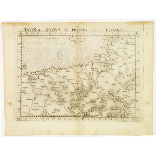 Old map image download for Tavola nuova di Prussia et di Livonia.