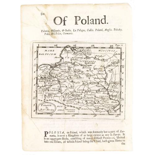 Old map image download for Poland by Robt Morden.