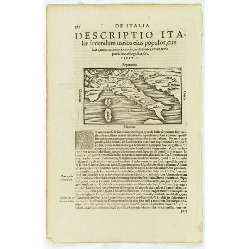 Old map image download for Descriptio Italiae secundum uarios populos. . . [Italy]