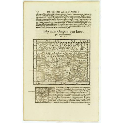 Old map image download for India extra Gangem, quae Europeis propinquior est. [India]