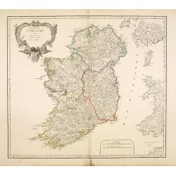 Royaume d'Irlande divisé en ses quatre Provinces.