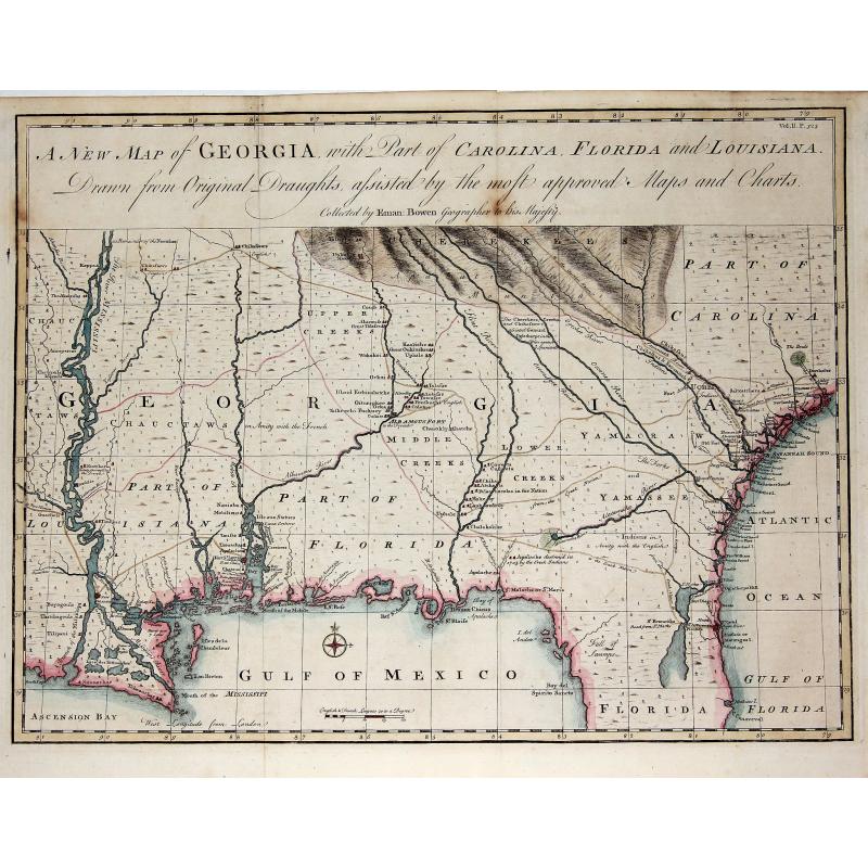 A New Map of Georgia with Part of Carolina, Florida and Loisiana. . .