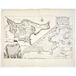 A Plan of the City, and Fortifications, of Louisburg, from a Survey made by Richard Gridley / A Plan of the City and Harbour of Louisburg.