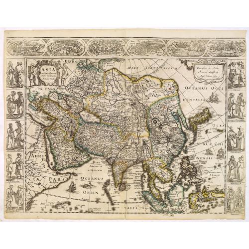 Old map image download for Asia recens summa cura delineata.