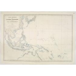 Carte générale de l'Océan Pacifique dressée Par Mr. C,A, Vincendon-Dumoulin 1845 Expédition au Pole Austral et dand l'Oéanie, commondée par M.Durmont d'Urville . . .