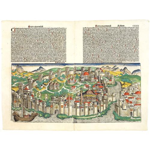 Old map image download for Constantinopolis. Folium CXXX. [Istanbul]