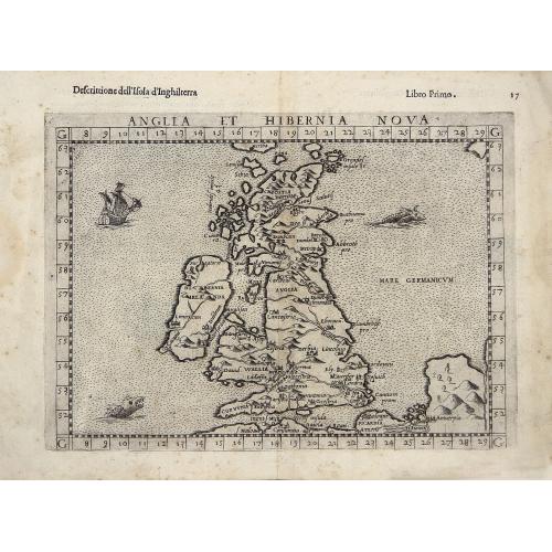 Old map image download for Anglia et Hibernia Nova. . .