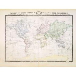 Tableau du Monde actuel ou planisphere Terestre,..