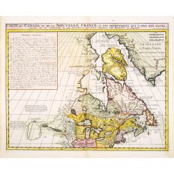 Carte du Canada ou de la Nouvelle France, & des Découvertes qui y ont été faites..