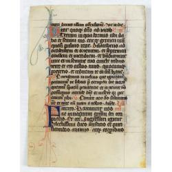 Manuscript leaf from a very early [around 1300] Breviary.