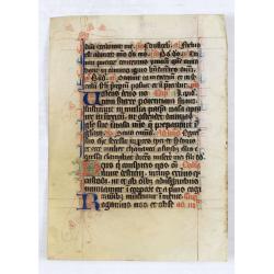 Manuscript leaf from a very early [around 1300] Breviary.