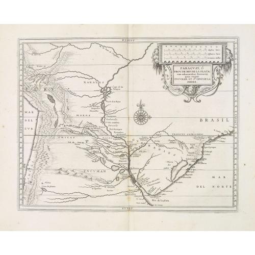 Old map image download for Ó Prov. De Rio De La Plata: cum adiacentibus Provinciis. quas vocant Tvcvman Et Sta. Cruz De La Sierra.