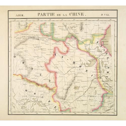 Old map image download for Partie de la Chine N°73. (Covers parts of Hubei, Henan, Anhui, Jiangsu, Shanxi and Shandong provinces.)