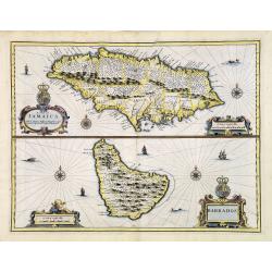 A Map of Jamaica & Barbados.