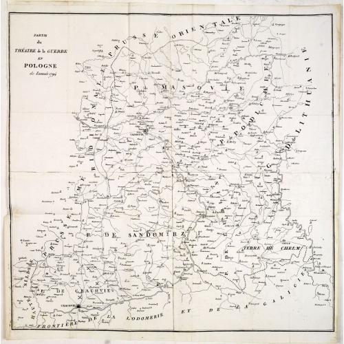 Old map image download for Partie du Théatre de la guerre en Pologne de l'année 1794.