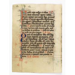 Manuscript leaf from a very early [around 1300] Breviary.