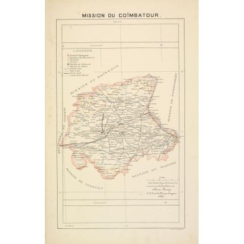 Old map image download for Mission du Coïmbatour.