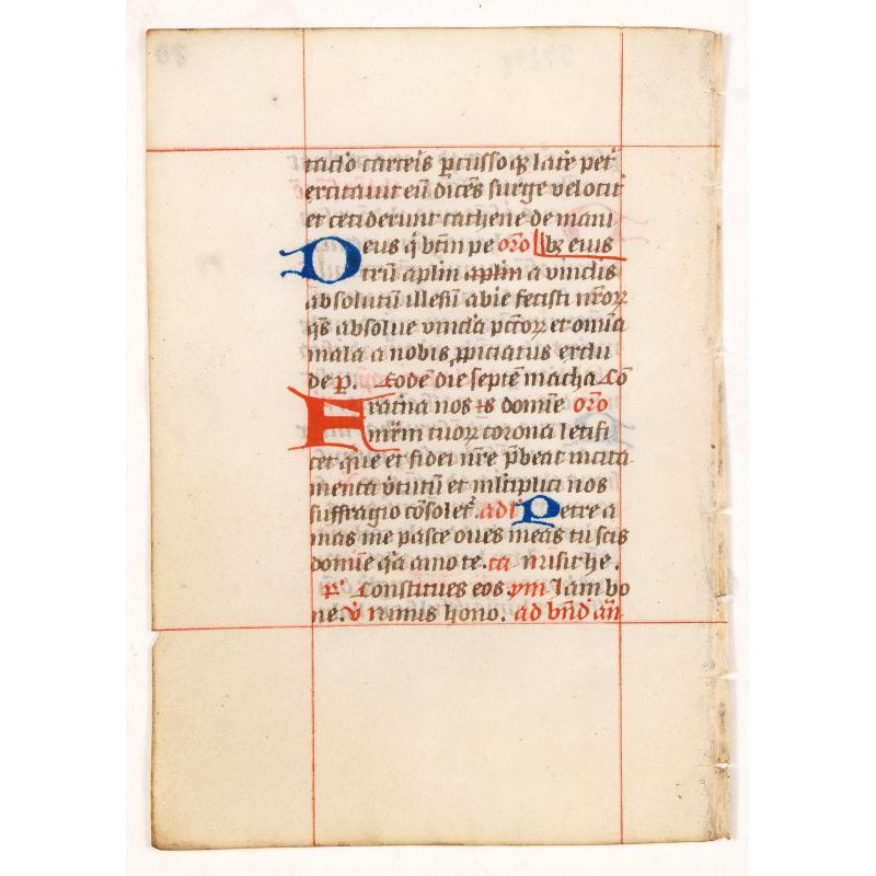 A leaf from a breviary.