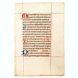 A leaf from a breviary.