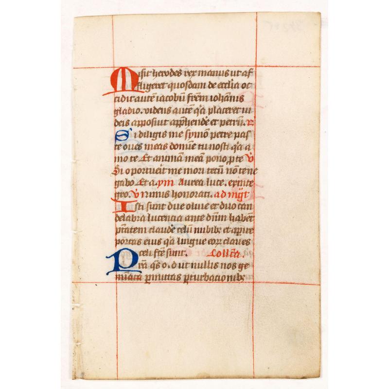 A leaf from a breviary.