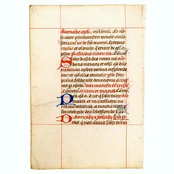 A leaf from a breviary.