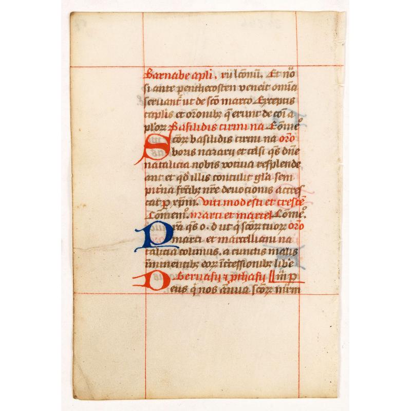 A leaf from a breviary.