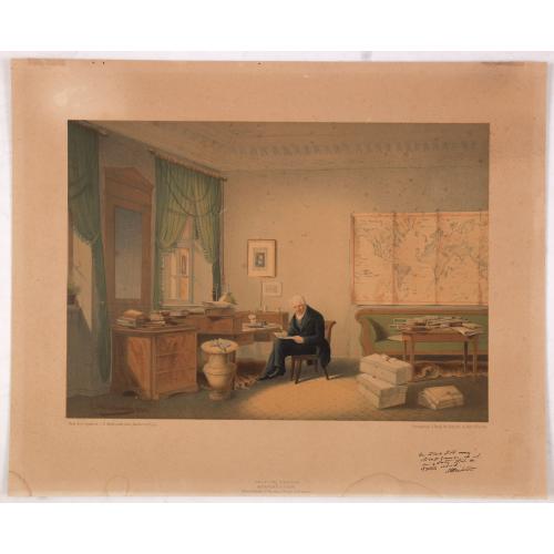 Old map image download for (Alexander von Humboldt in his study)