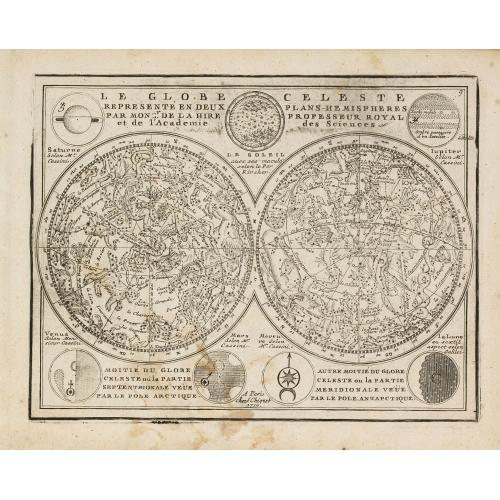 Old map image download for Le Globe Celeste Representé En Deux Plans-Hemispheres..