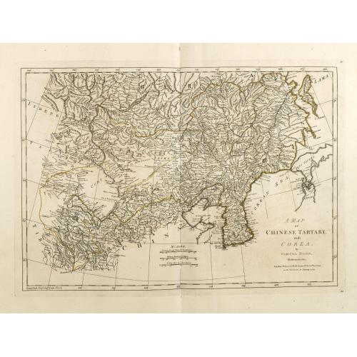 Old map image download for A map of Chinese Tartary with Corea.