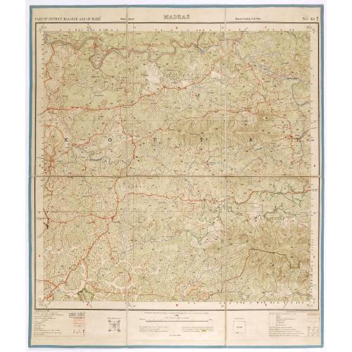 Old map image download for Part of district Malabar and of Mahé. MADRAS NO 49 M9.