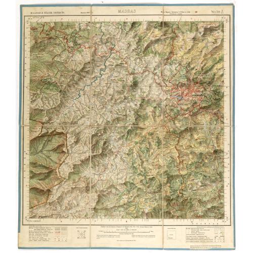 Old map image download for Malabar & Nilgiri Districts. MADRAS NO 58 A11.