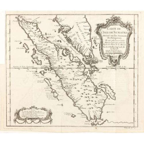 Old map image download for Carte de l'Isle de Sumatra. . .