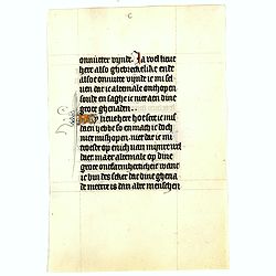 Manuscript leaf on vellum from a Dutch Book of Hours.