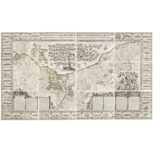 Old map image download for Nova illustrissimi principatus Pomeraniae descrptio.. .