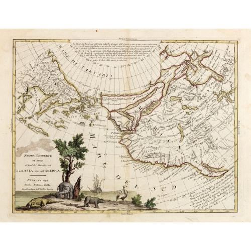 Old map image download for Nuove Scoperte de' Russi al Nord del Mare del Sud si nell'Asia, che nell'America...