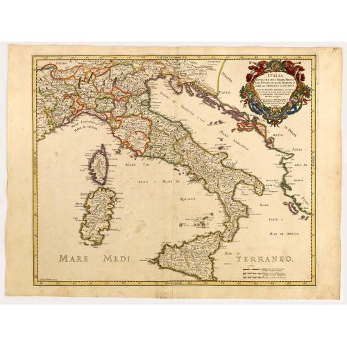 Old map image download for Italia divisa ne svoi regni, prini, pati, ducati...