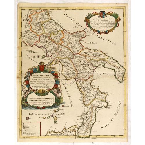 Old map image download for Regno di Napoli nuouamente descritto da Giacomo Cantelli da vignola...