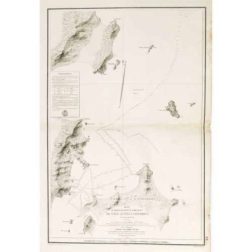 Old map image download for Plan du mouillage situéau . . . Santa Catharina. . .
