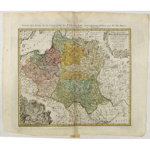 Old map image download for Mappa Geographica Regni Poloniae ex novissimis quotquot sunt mappis specialibus composita et al L.L. Stereographicae projectionis revocata a Tob. Mayero. . . .